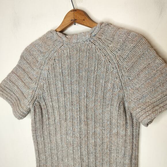 Banana Republic Wool Alpaca Cable Knit Sweater Short Sleeve - Picture 9 of 11